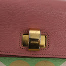 Miu Miu Hand Bag Leather Pink Gold Auth 159745-9