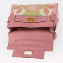 Miu Miu Hand Bag Leather Pink Gold Auth 159745-19