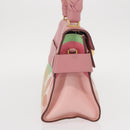 Miu Miu Hand Bag Leather Pink Gold Auth 159745-4