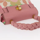 Miu Miu Hand Bag Leather Pink Gold Auth 159745-6