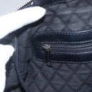 CHANEL Coco Travel Boston Bag PVC Canvas Black Silver CC Auth 159746-19