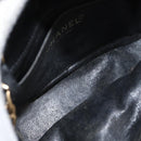 CHANEL Matelasse Chain Shoulder Bag Satin Black Gold CC Auth 159749-22