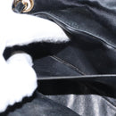 CHANEL Matelasse Chain Shoulder Bag Satin Black Gold CC Auth 159749-25