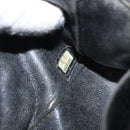 CHANEL Matelasse Chain Shoulder Bag Satin Black Gold CC Auth 159749-26