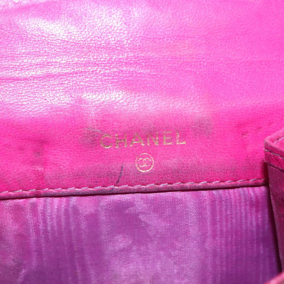 CHANEL Wallet Caviar Skin Pink Gold CC Auth 159752