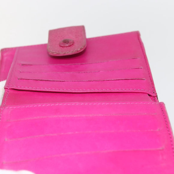 CHANEL Wallet Caviar Skin Pink Gold CC Auth 159752