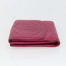 CHANEL Wallet Caviar Skin Pink Gold CC Auth 159752-3