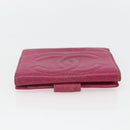 CHANEL Wallet Caviar Skin Pink Gold CC Auth 159752-5