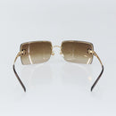 CHANEL Sunglasses metal Brown CC Auth 159753-3