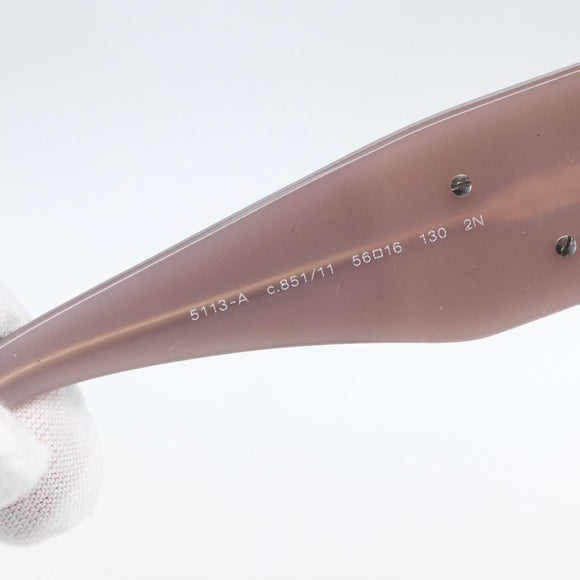 CHANEL Camelia Sunglasses plastic Black Pink CC Auth 159754