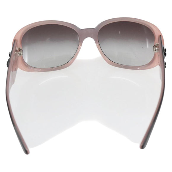CHANEL Camelia Sunglasses plastic Black Pink CC Auth 159754