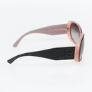 CHANEL Camelia Sunglasses plastic Black Pink CC Auth 159754-4