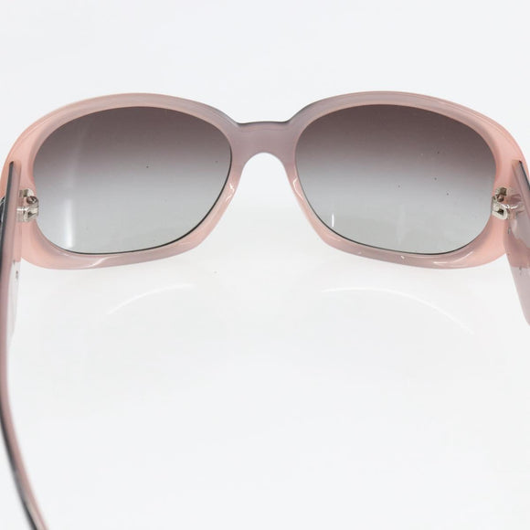 CHANEL Camelia Sunglasses plastic Black Pink CC Auth 159754