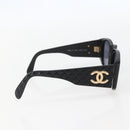 CHANEL Sunglasses plastic Black CC Auth 159755-5