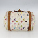 LOUIS VUITTON Monogram Multicolor Priscilla Hand Bag White M40096 Auth 159761-5