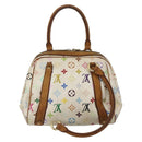 LOUIS VUITTON Monogram Multicolor Priscilla Hand Bag White M40096 Auth 159761-2
