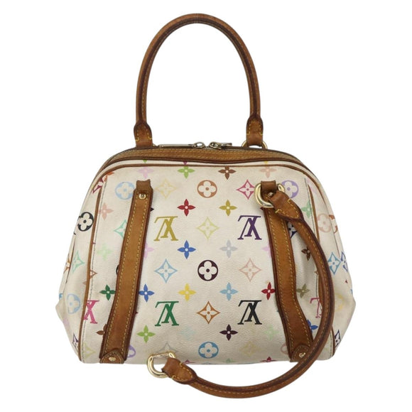 LOUIS VUITTON Monogram Multicolor Priscilla Hand Bag White M40096 Auth 159761