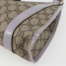 GUCCI GG Supreme Hand Bag PVC Beige Gold 203495 Auth 159773-10