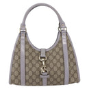 GUCCI GG Supreme Hand Bag PVC Beige Gold 203495 Auth 159773-2