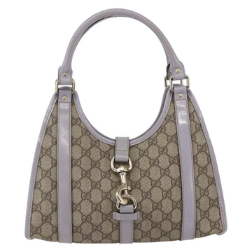 GUCCI GG Supreme Hand Bag PVC Beige Gold 203495 Auth 159773 - 0