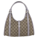 GUCCI GG Supreme Hand Bag PVC Beige Gold 203495 Auth 159773-3