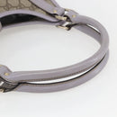 GUCCI GG Supreme Hand Bag PVC Beige Gold 203495 Auth 159773-7