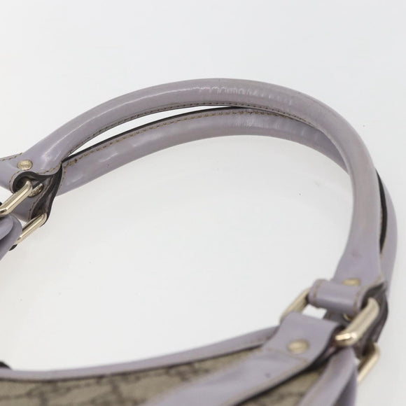 GUCCI GG Supreme Hand Bag PVC Beige Gold 203495 Auth 159773