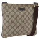 GUCCI GG Supreme Shoulder Bag PVC Beige Gold 201538 Auth 159774-1