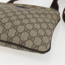 GUCCI GG Supreme Shoulder Bag PVC Beige Gold 201538 Auth 159774-8