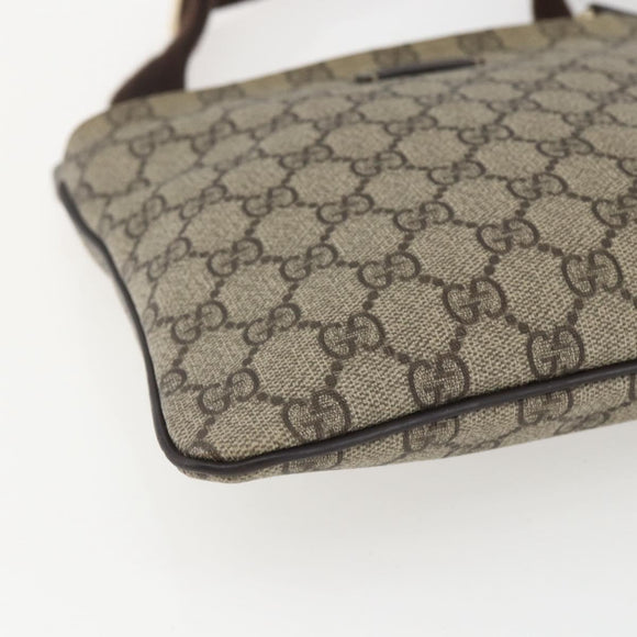 GUCCI GG Supreme Shoulder Bag PVC Beige Gold 201538 Auth 159774