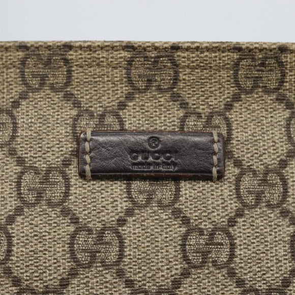 GUCCI GG Supreme Shoulder Bag PVC Beige Gold 201538 Auth 159774