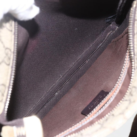 GUCCI GG Supreme Shoulder Bag PVC Beige Gold 201538 Auth 159774