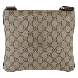 GUCCI GG Supreme Shoulder Bag PVC Beige Gold 201538 Auth 159774 - 0