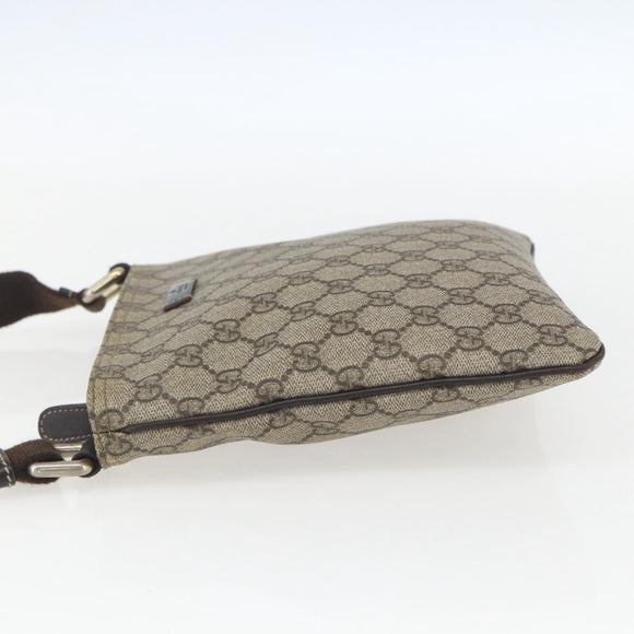 GUCCI GG Supreme Shoulder Bag PVC Beige Gold 201538 Auth 159774