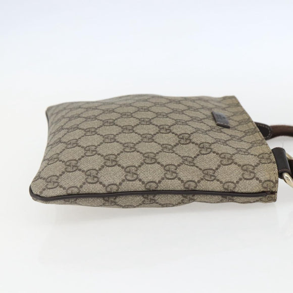 GUCCI GG Supreme Shoulder Bag PVC Beige Gold 201538 Auth 159774