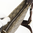 GUCCI GG Supreme Shoulder Bag PVC Beige Gold 201538 Auth 159774-6