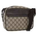GUCCI GG Supreme Shoulder Bag PVC Beige Silver 114291 Auth 159775-1