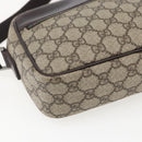 GUCCI GG Supreme Shoulder Bag PVC Beige Silver 114291 Auth 159775-14