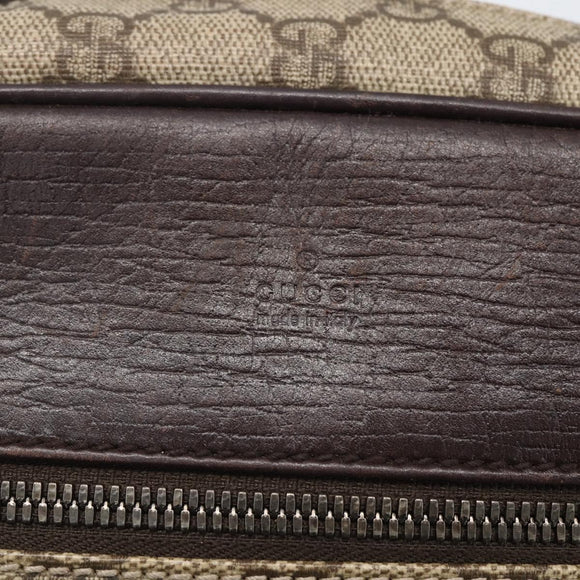 GUCCI GG Supreme Shoulder Bag PVC Beige Silver 114291 Auth 159775