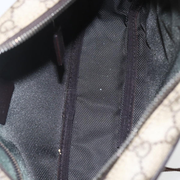 GUCCI GG Supreme Shoulder Bag PVC Beige Silver 114291 Auth 159775