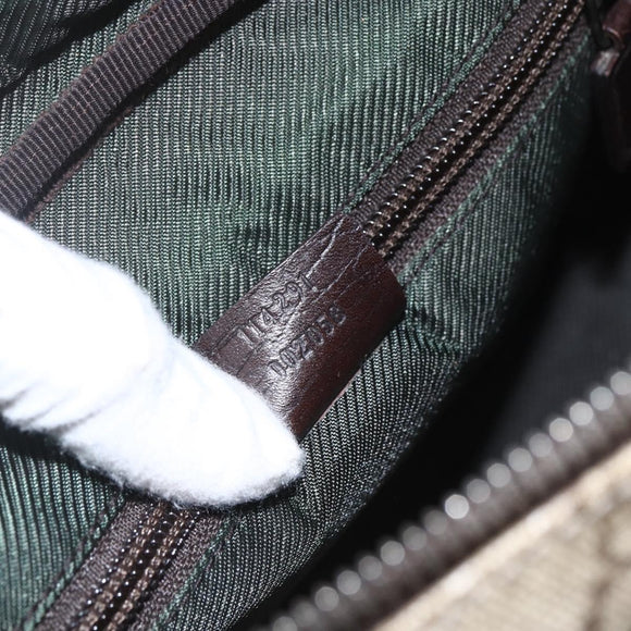 GUCCI GG Supreme Shoulder Bag PVC Beige Silver 114291 Auth 159775