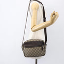 GUCCI GG Supreme Shoulder Bag PVC Beige Silver 114291 Auth 159775-24