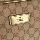 GUCCI GG Canvas Sherry Line Boston Bag Beige Gold pink 153240 Auth 159776-15