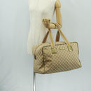 GUCCI GG Canvas Sherry Line Boston Bag Beige Gold pink 153240 Auth 159776-24