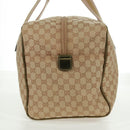 GUCCI GG Canvas Sherry Line Boston Bag Beige Gold pink 153240 Auth 159776-5