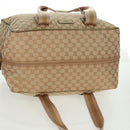 GUCCI GG Canvas Sherry Line Boston Bag Beige Gold pink 153240 Auth 159776-6