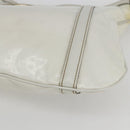 GUCCI Interlocking Web Sherry Line Bag Coated Canvas White 162740 Auth 159778-9