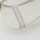 GUCCI Interlocking Web Sherry Line Bag Coated Canvas White 162740 Auth 159778-11