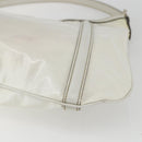 GUCCI Interlocking Web Sherry Line Bag Coated Canvas White 162740 Auth 159778-15