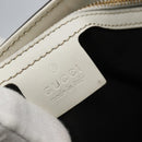 GUCCI Interlocking Web Sherry Line Bag Coated Canvas White 162740 Auth 159778-15